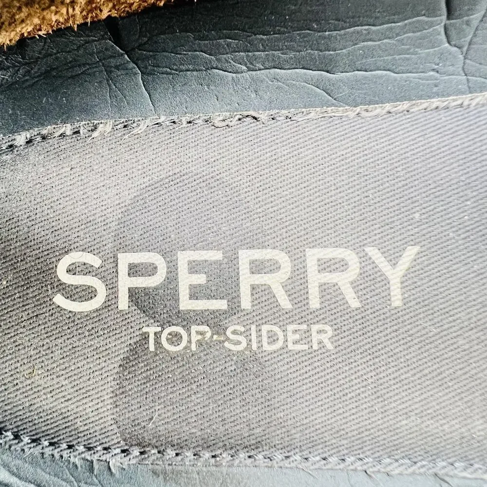 Sperry Shoes Mens 15 Brown Gray Leather Top Sider Boat Moc Toe Casual Comfort
